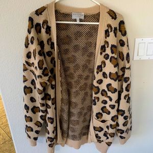 Leopard print cardigan
